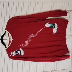 Women's Alfred dunner holiday sweatshirt Red 1X NWT